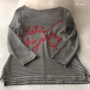Kate Spade 100% cotton striped long sleeve tees